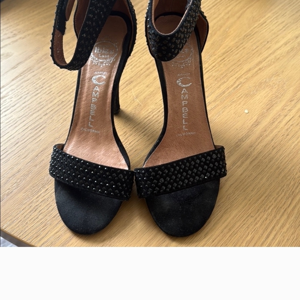 Jeffrey Campbell Black Suede Studded Heels